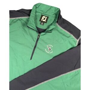 FJ FootJoy 1/2 Zip Golf Pullover Jacket Mens XL Green